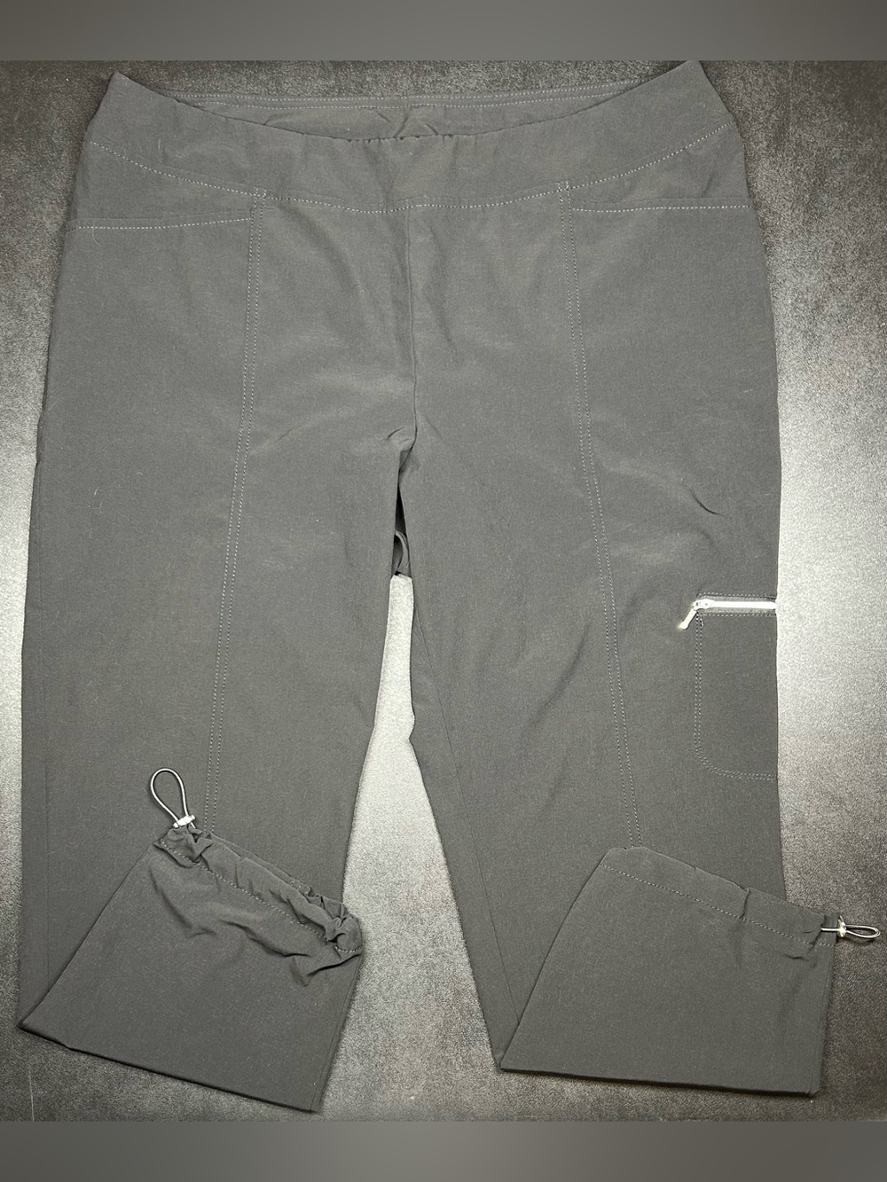Zenergy by Chico’s Size 2.5 Large Neema Black Pull On Bungee Pants